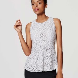 LOFT Peplum Lace Top